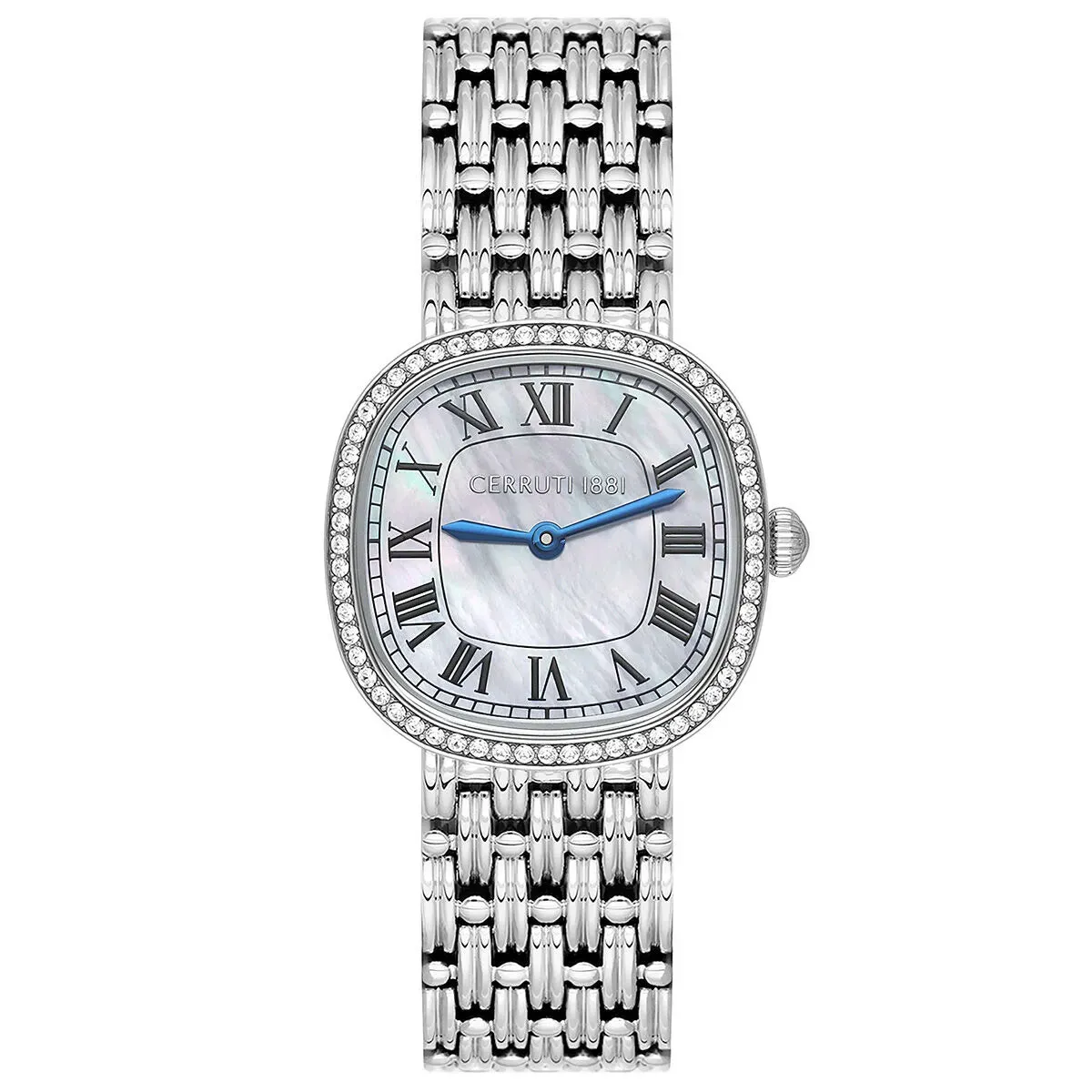 Cerruti Gresta Ladies White Mother-of-Pearl Dial Stainless Steel Watch