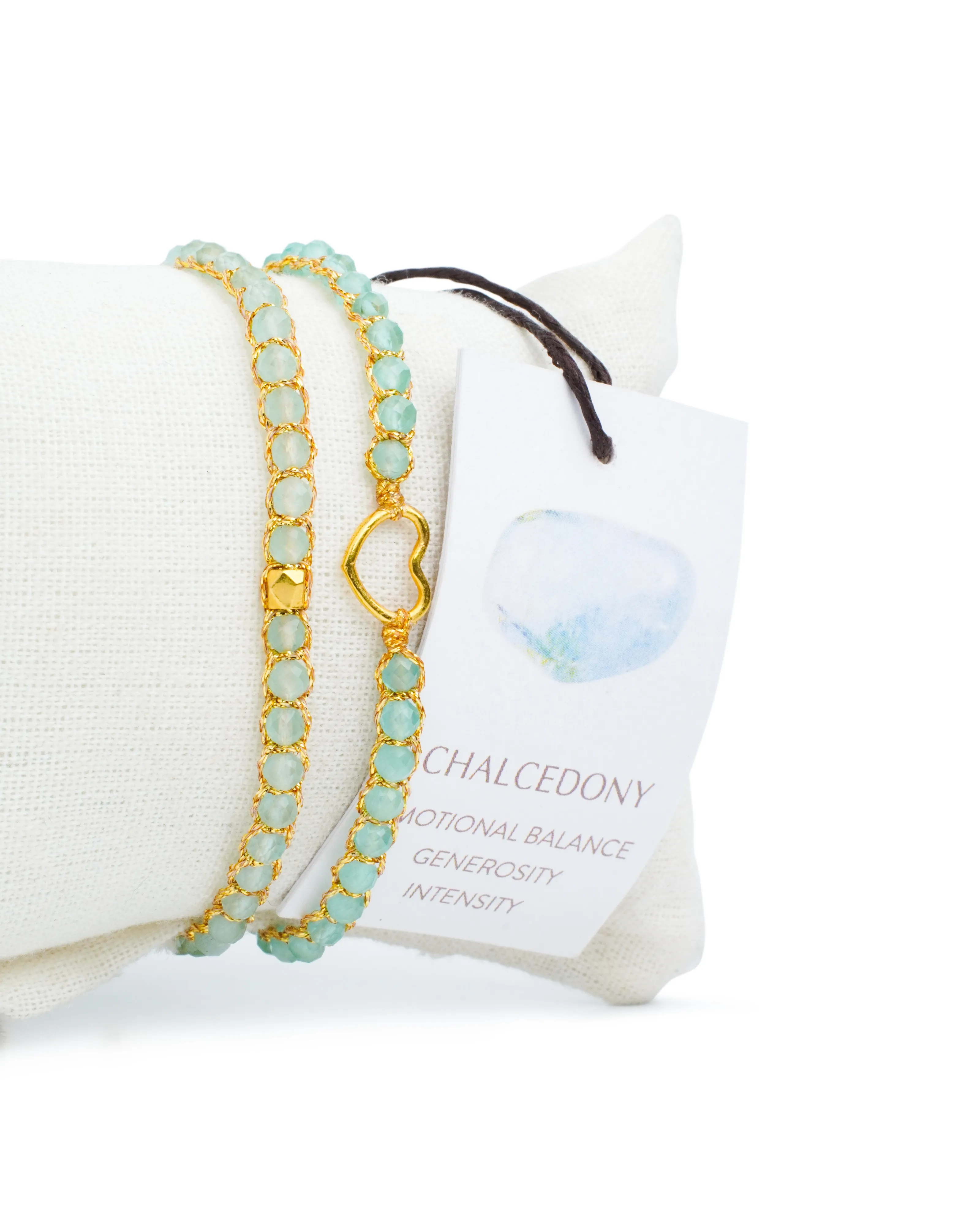 Chalcedony Nugget Kids Bracelet | Gold