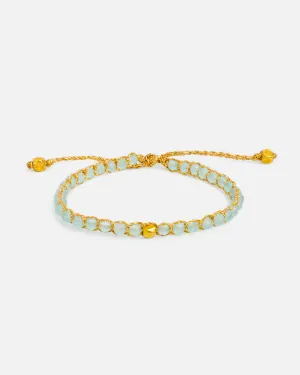 Chalcedony Nugget Kids Bracelet | Gold
