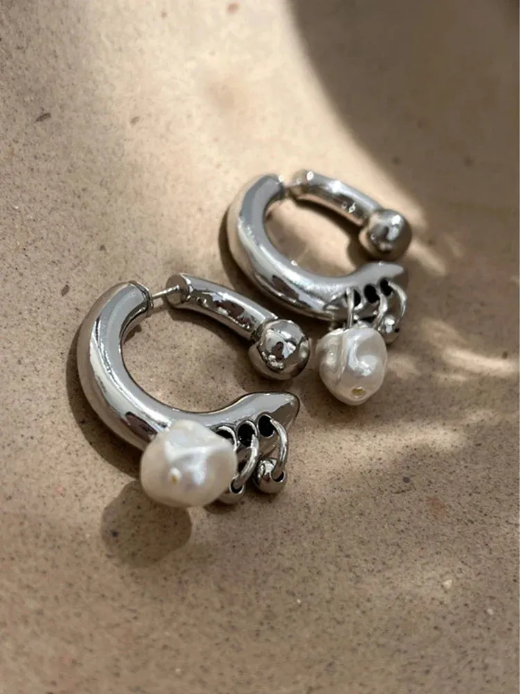Chic pearl pendant earrings can be detachable before and after wearing INS fashion women's earrings jewelry accessories gift
