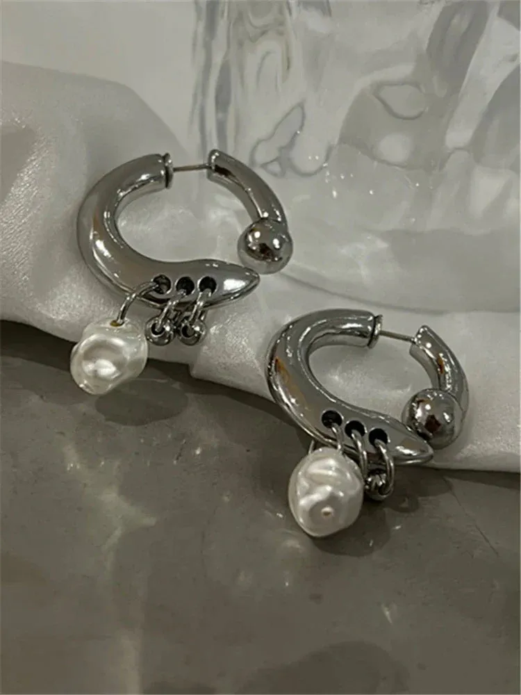 Chic pearl pendant earrings can be detachable before and after wearing INS fashion women's earrings jewelry accessories gift