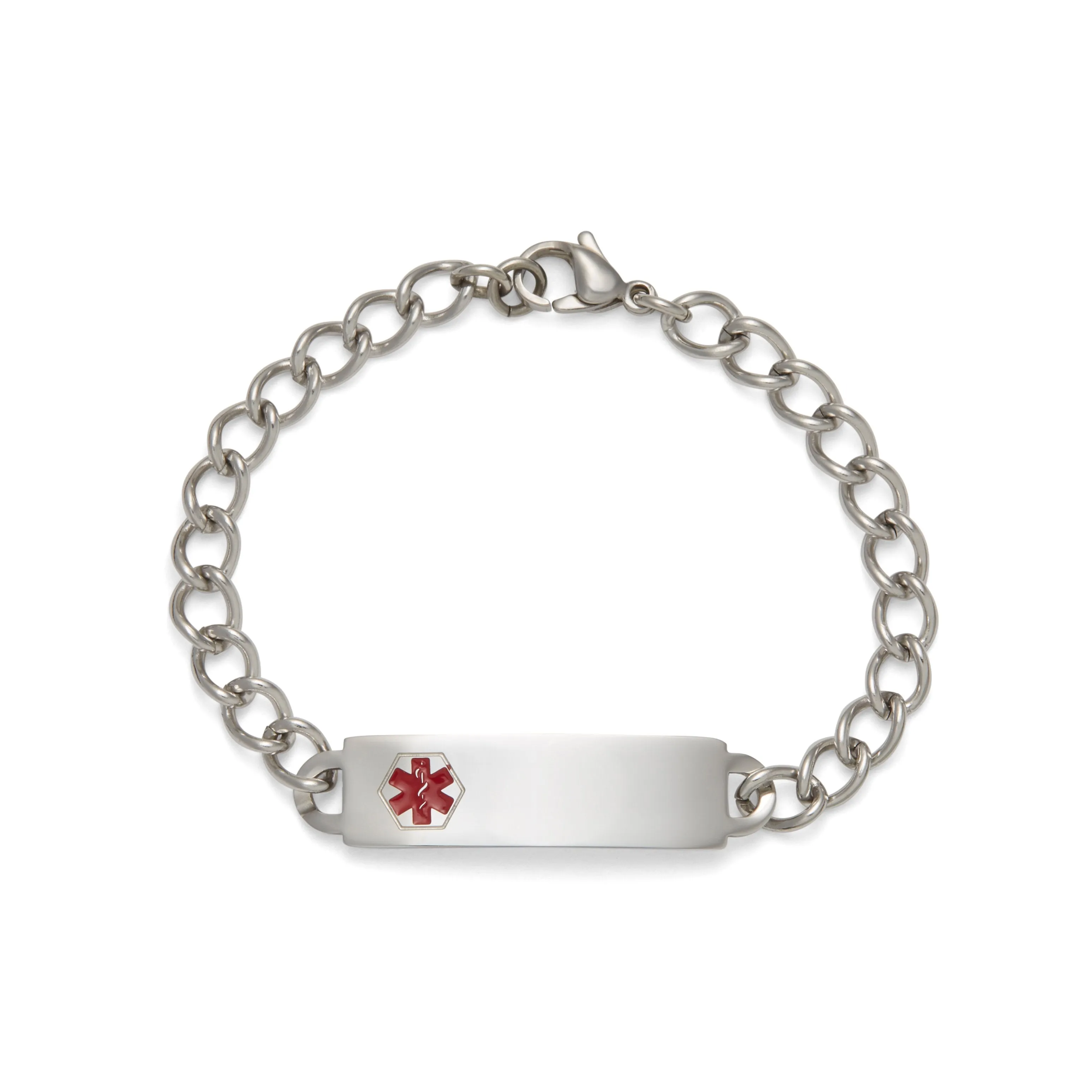 Children's Stainless Steel  Medilog Plaque and Bracelet