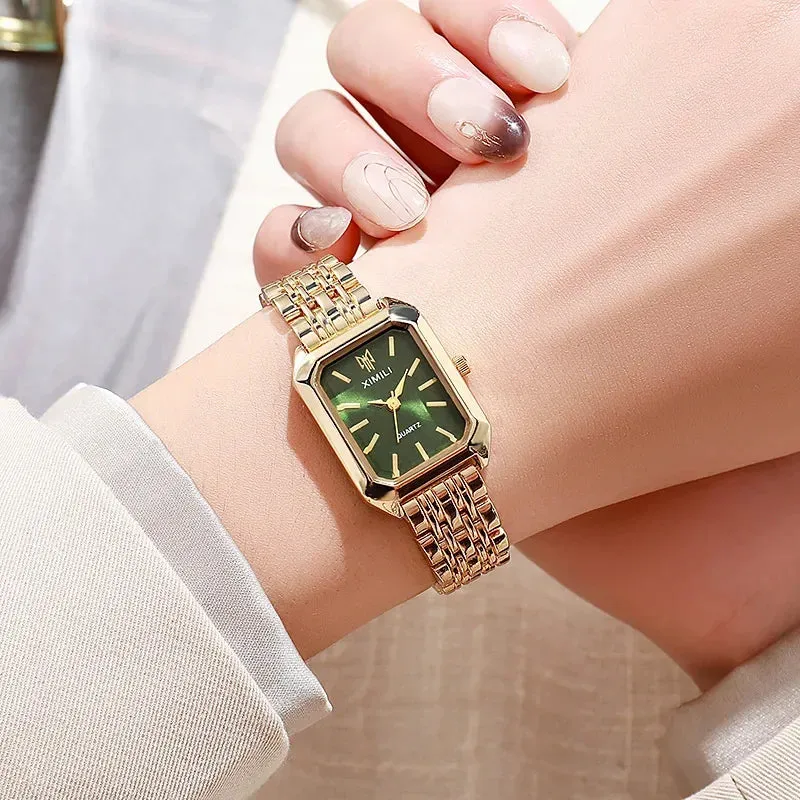 Chloe | Stainless steel square quartz watch