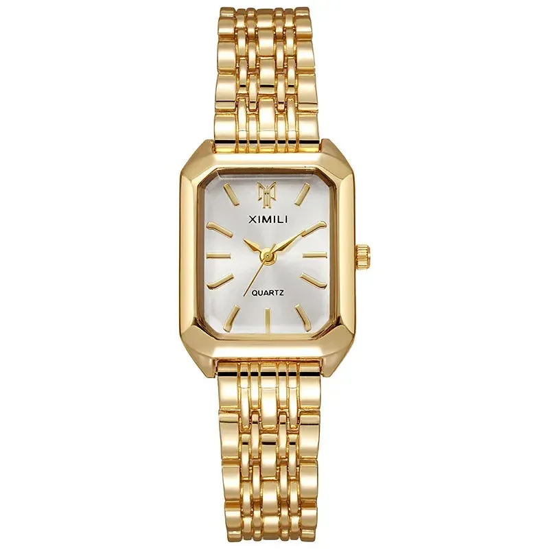 Chloe | Stainless steel square quartz watch