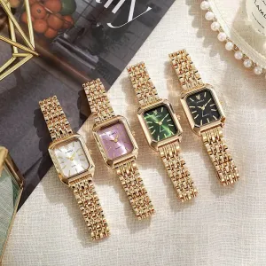 Chloe | Stainless steel square quartz watch