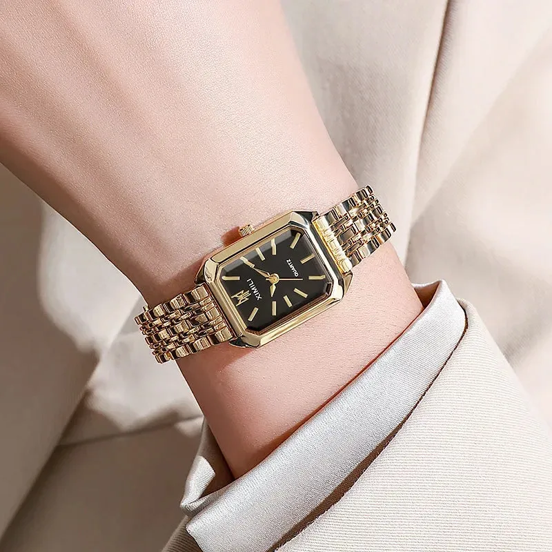 Chloe | Stainless steel square quartz watch