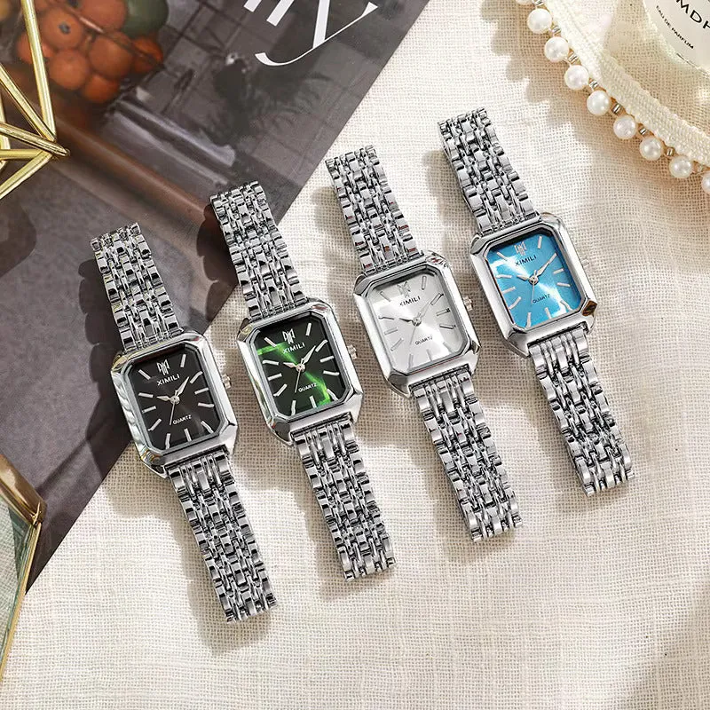 Chloe | Stainless steel square quartz watch