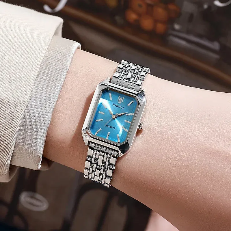 Chloe | Stainless steel square quartz watch
