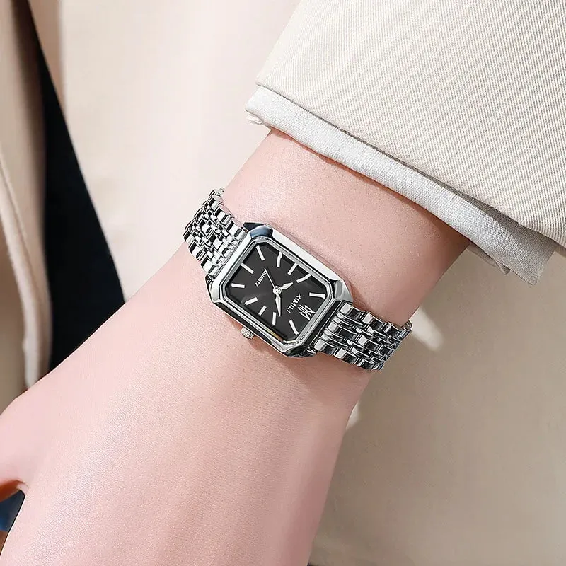 Chloe | Stainless steel square quartz watch
