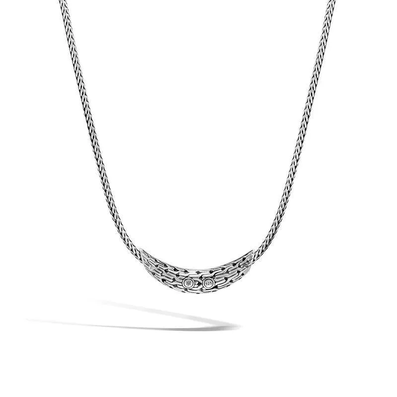 Classic Chain Necklace with Blue Sapphire