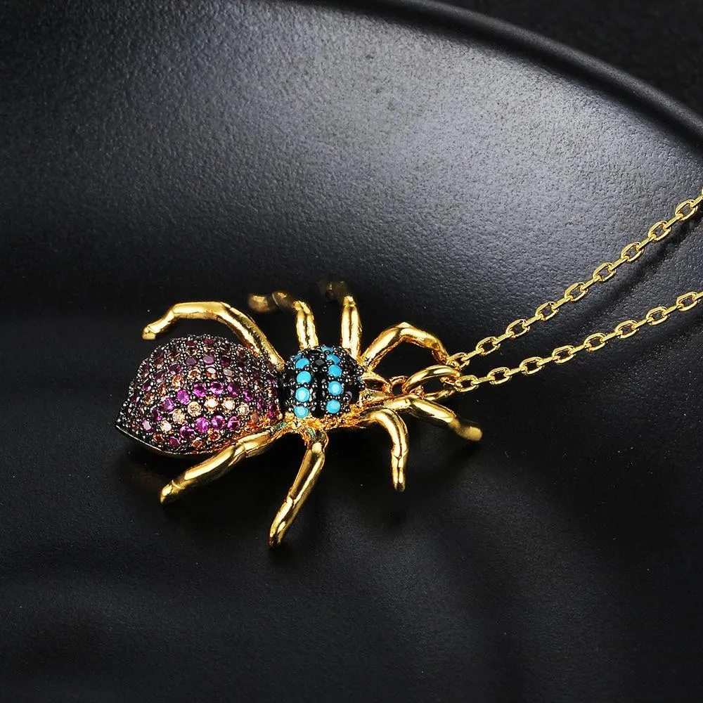 Classic Spider Insect necklace pendants For Women Girl Cool Fashion Costume Decoration Jewelry Wholesale