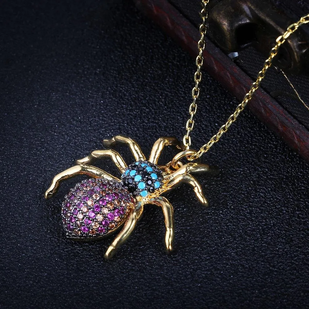 Classic Spider Insect necklace pendants For Women Girl Cool Fashion Costume Decoration Jewelry Wholesale