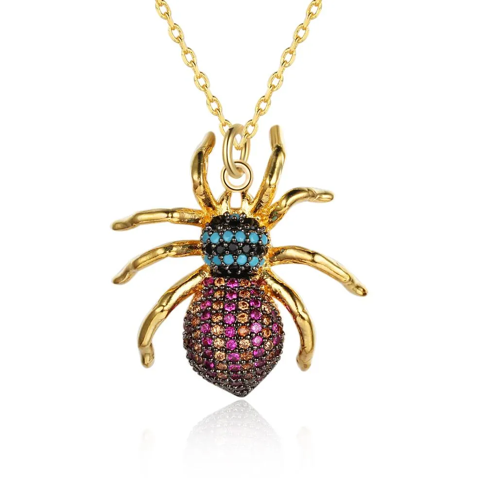 Classic Spider Insect necklace pendants For Women Girl Cool Fashion Costume Decoration Jewelry Wholesale