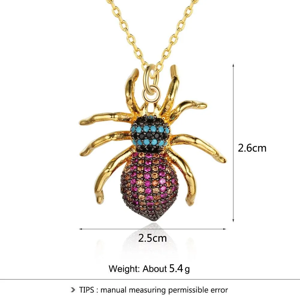 Classic Spider Insect necklace pendants For Women Girl Cool Fashion Costume Decoration Jewelry Wholesale