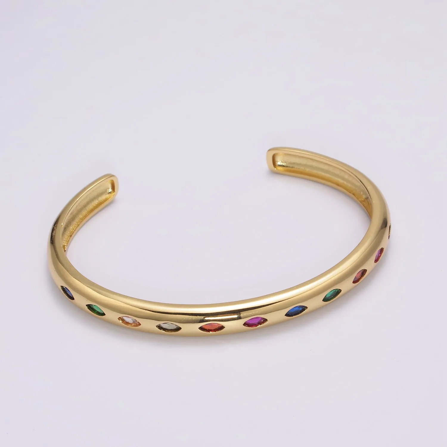 Clearance Pricing BLOWOUT Dainty Gold Color Cz Cuff Bracelet Minimalist Bangle For Stacking Jewelry WA-298 to WA-301 WA-430