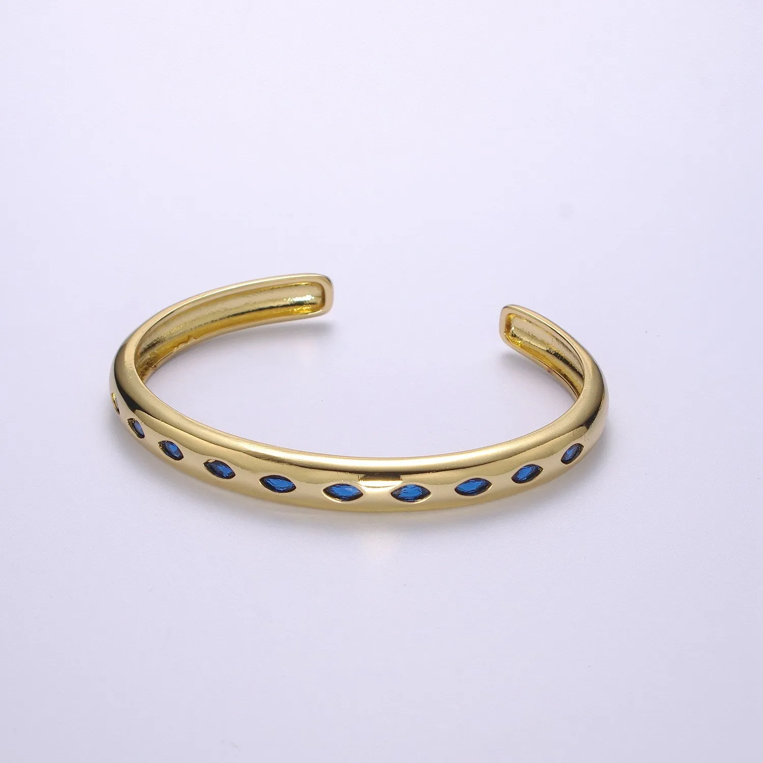 Clearance Pricing BLOWOUT Dainty Gold Color Cz Cuff Bracelet Minimalist Bangle For Stacking Jewelry WA-298 to WA-301 WA-430