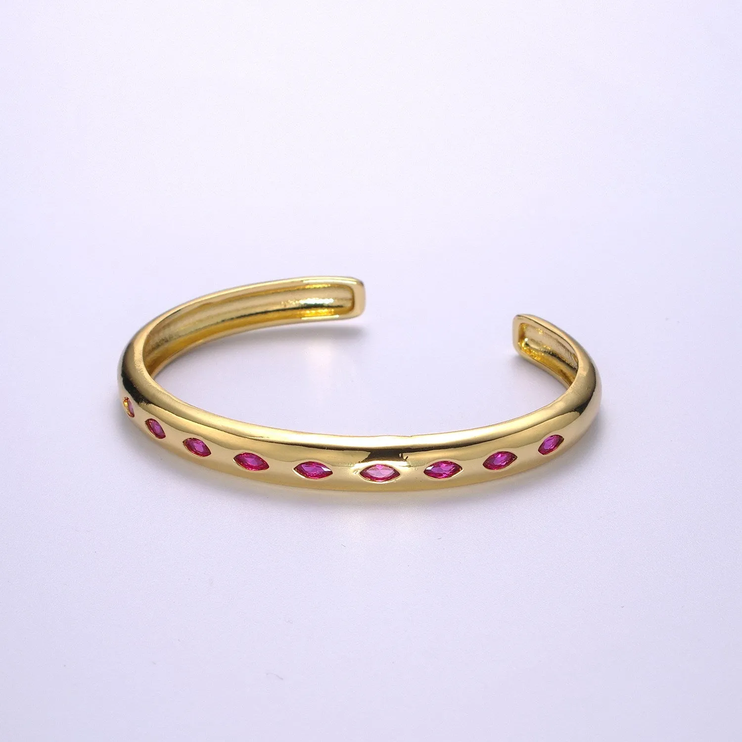 Clearance Pricing BLOWOUT Dainty Gold Color Cz Cuff Bracelet Minimalist Bangle For Stacking Jewelry WA-298 to WA-301 WA-430