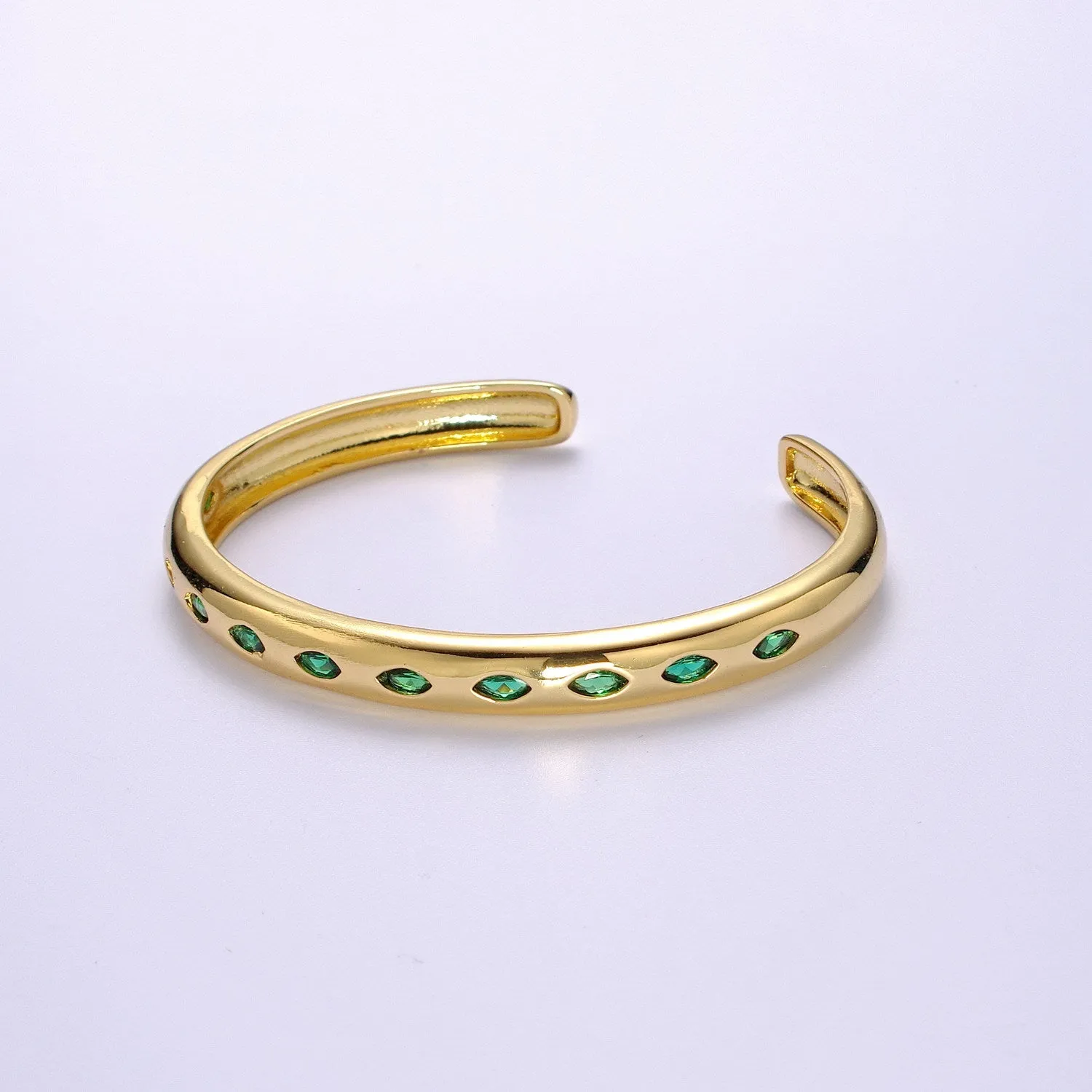 Clearance Pricing BLOWOUT Dainty Gold Color Cz Cuff Bracelet Minimalist Bangle For Stacking Jewelry WA-298 to WA-301 WA-430