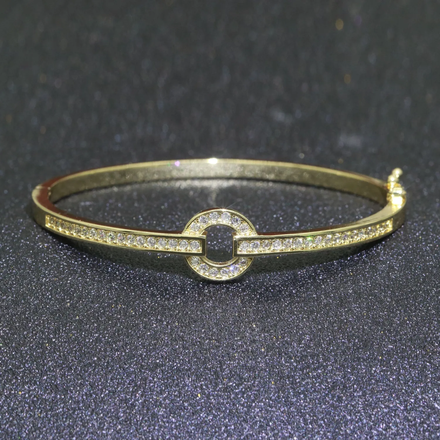 Clearance Pricing BLOWOUT Minimalist Gold Infinity Bracelet Cubic Zirconia Bracelet for Women Trendy Jewelry WA-064