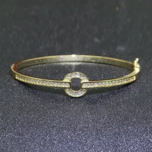 Clearance Pricing BLOWOUT Minimalist Gold Infinity Bracelet Cubic Zirconia Bracelet for Women Trendy Jewelry WA-064