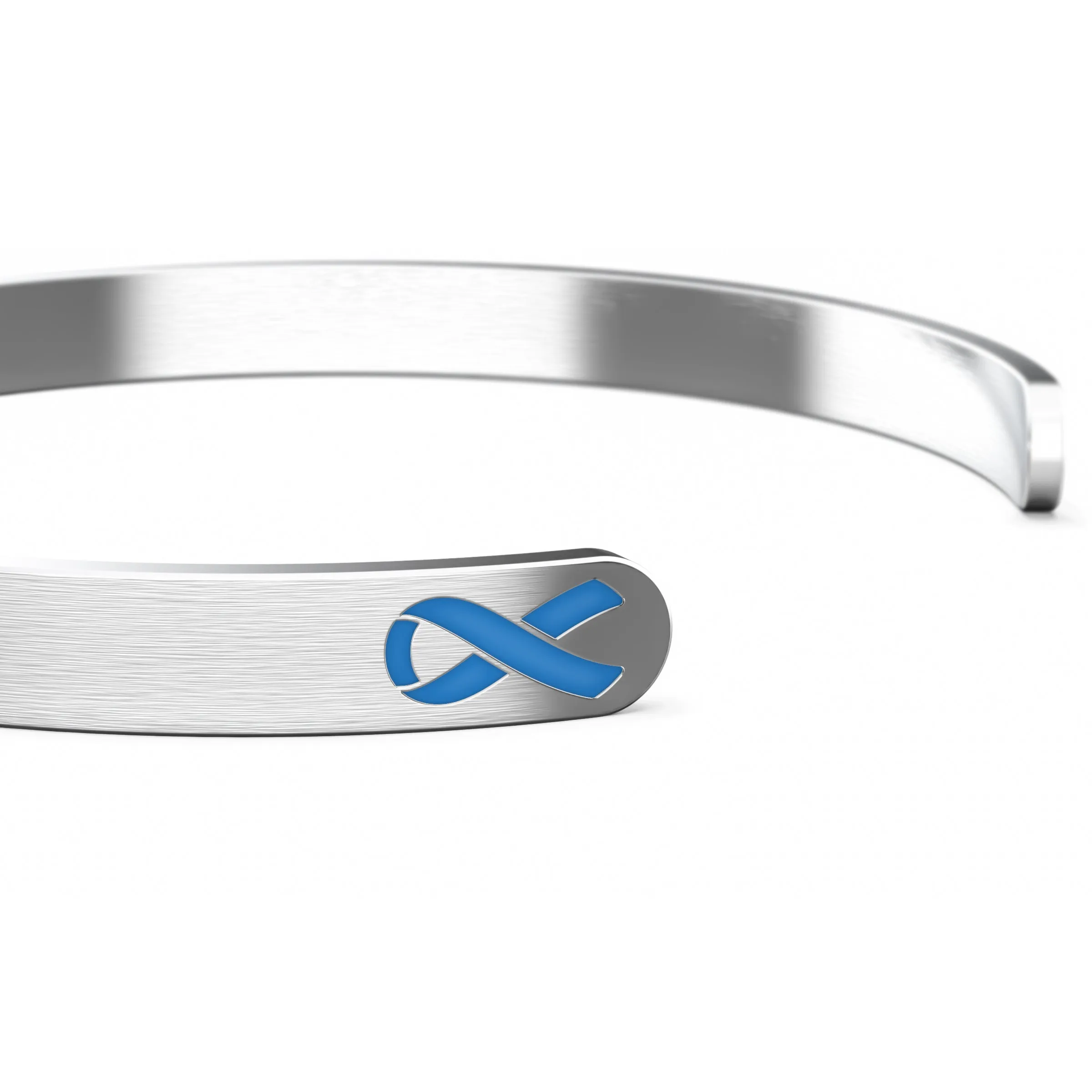 Colon Cancer Awareness Bracelet - Dark Blue Ribbon, “Funk Cancer”