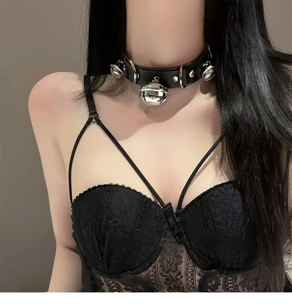 Cosplay Punk Collar Choker Sexy Harajuku PU Leather Black Chokers Necklace Chain Pendant Women Rock Gothic Neck Jewelry