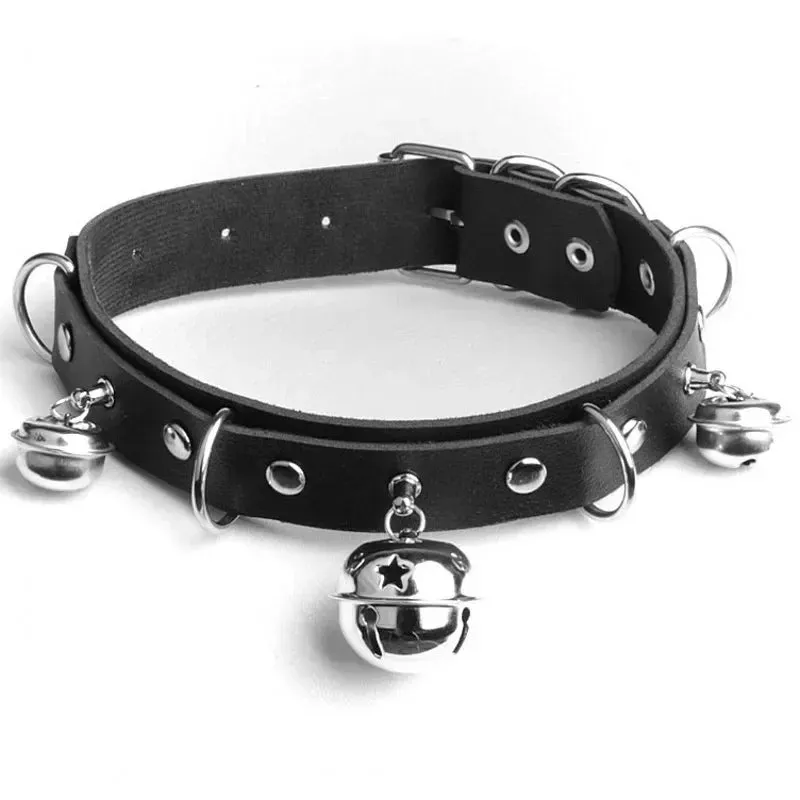 Cosplay Punk Collar Choker Sexy Harajuku PU Leather Black Chokers Necklace Chain Pendant Women Rock Gothic Neck Jewelry
