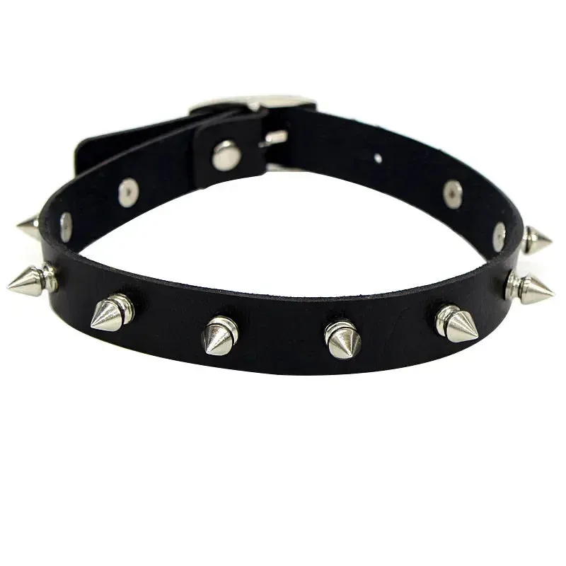 Cosplay Punk Collar Choker Sexy Harajuku PU Leather Black Chokers Necklace Chain Pendant Women Rock Gothic Neck Jewelry