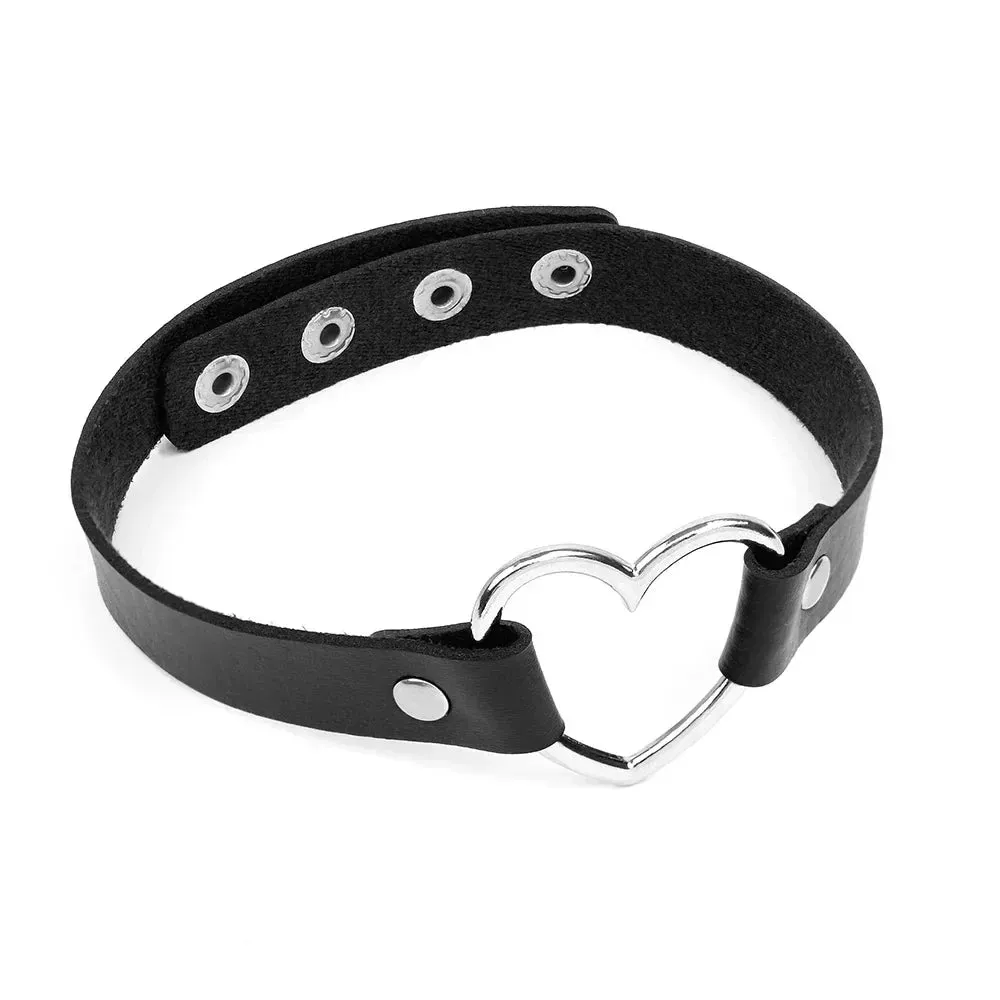 Cosplay Punk Collar Choker Sexy Harajuku PU Leather Black Chokers Necklace Chain Pendant Women Rock Gothic Neck Jewelry