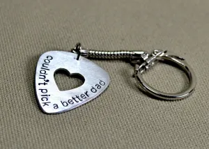 Couldn't pick a better dad on a metal guitar pick keychain