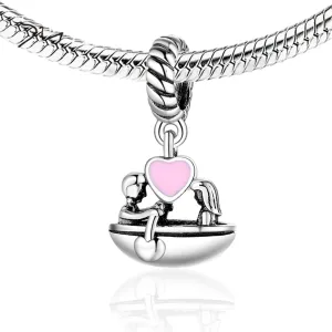 Couple in Boat Pendant Charm