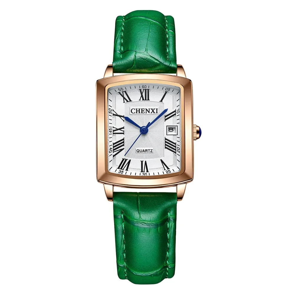 Couple Woman&amp;men Casual Watches Luxury Brand Square Dial Fashion Leather Strap Lover&#39;s Dress Quartz Watch Relogios Femininos