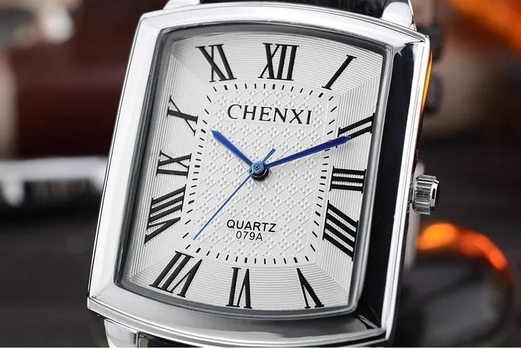 Couple Woman&amp;men Casual Watches Luxury Brand Square Dial Fashion Leather Strap Lover&#39;s Dress Quartz Watch Relogios Femininos