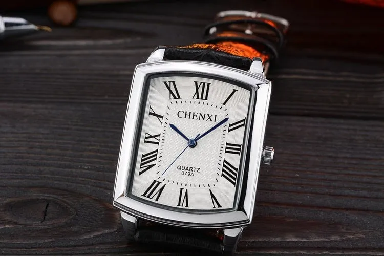 Couple Woman&amp;men Casual Watches Luxury Brand Square Dial Fashion Leather Strap Lover&#39;s Dress Quartz Watch Relogios Femininos