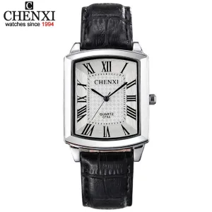 Couple Woman&amp;men Casual Watches Luxury Brand Square Dial Fashion Leather Strap Lover&#39;s Dress Quartz Watch Relogios Femininos