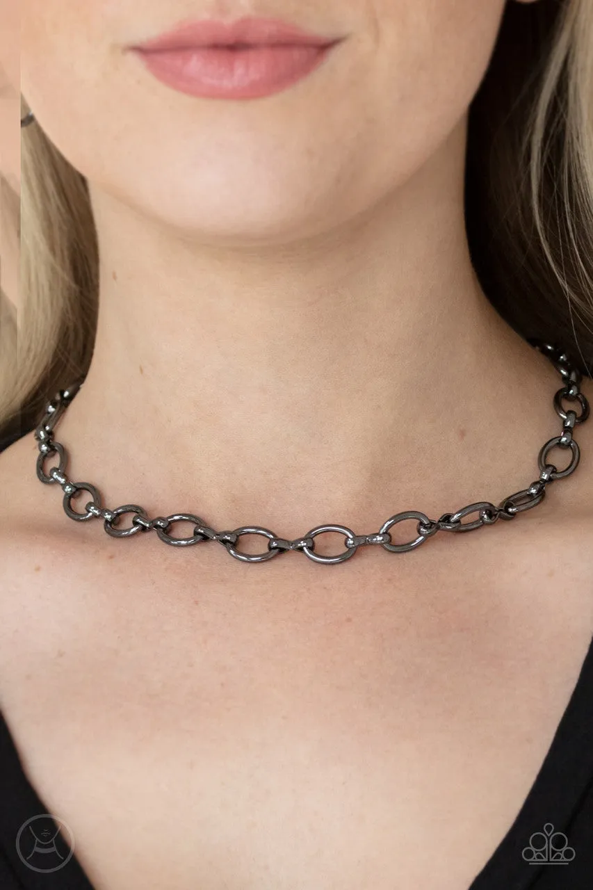 Craveable Couture Black Paparazzi Choker Necklace