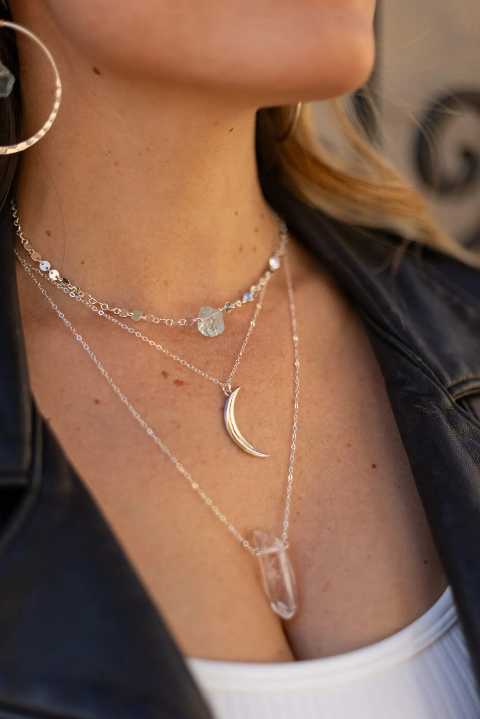 Creating My Dreams Layering Silver Necklace Set