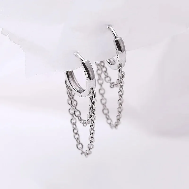 Cross Arc Long Drop Earrings for Women Fashion Simple Hanging Dangling Earrings Jewelry Female Christmas Gift