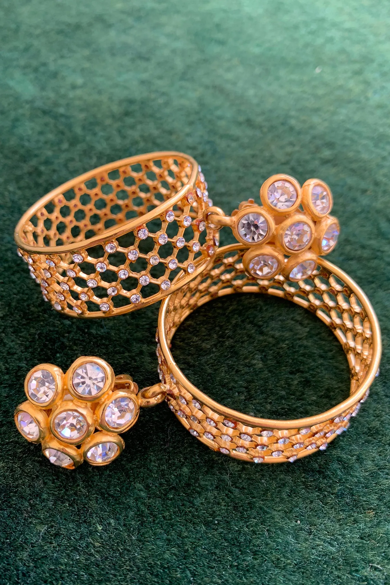 Crystal Cage Hoop Earrings