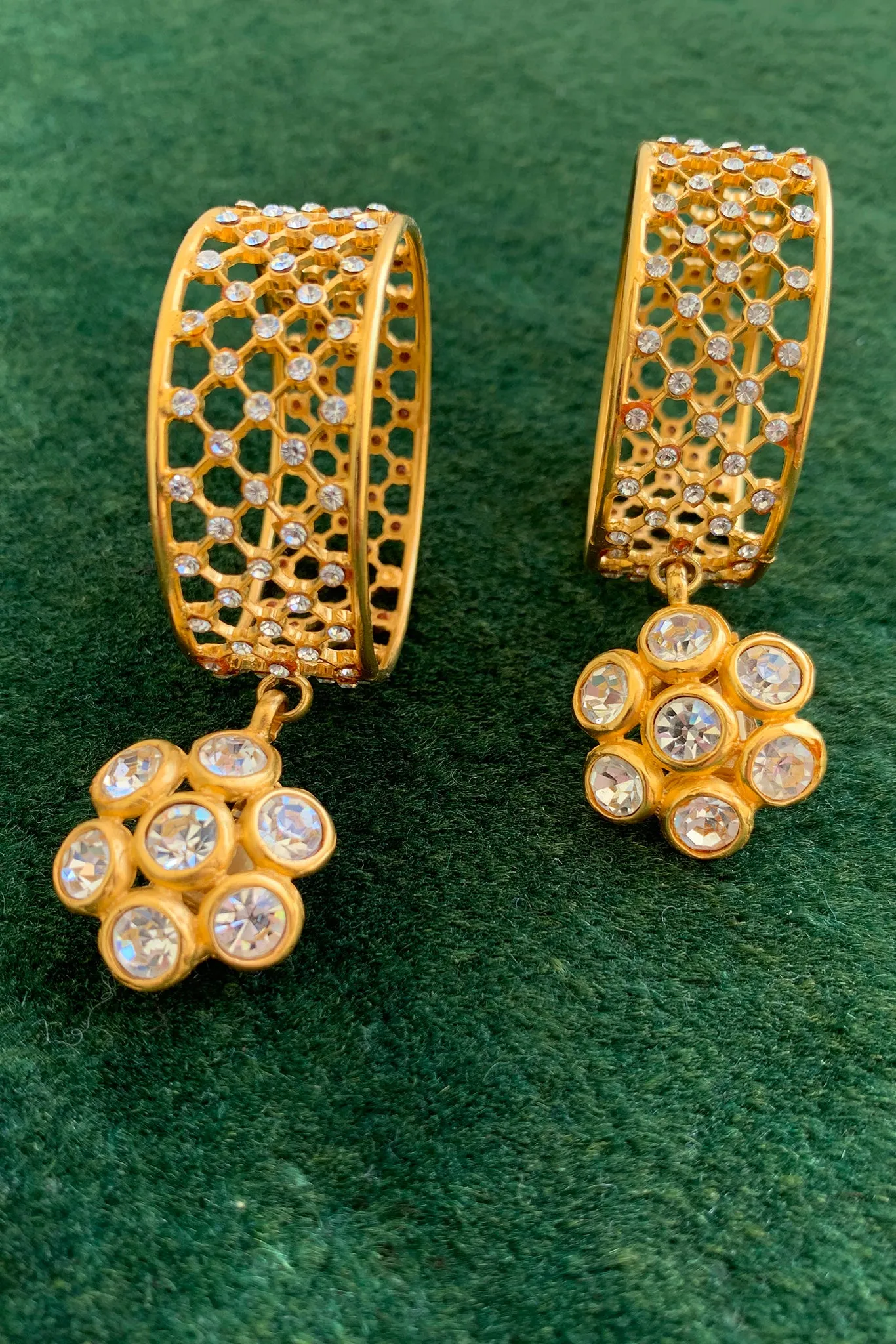 Crystal Cage Hoop Earrings