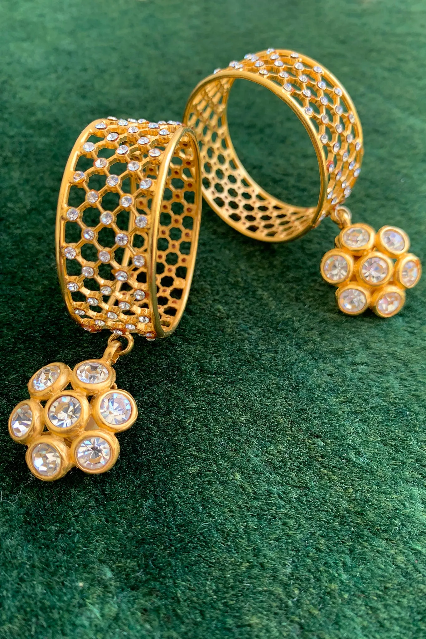 Crystal Cage Hoop Earrings