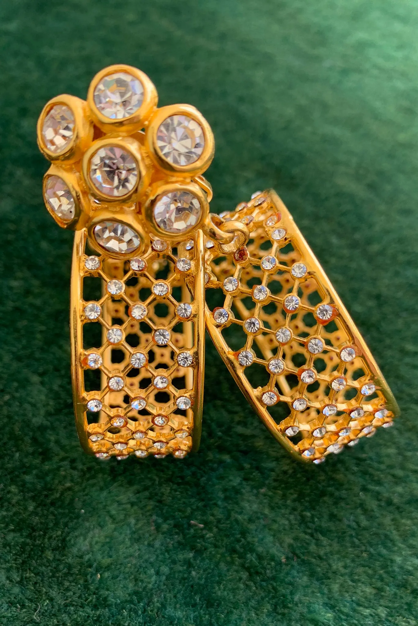 Crystal Cage Hoop Earrings