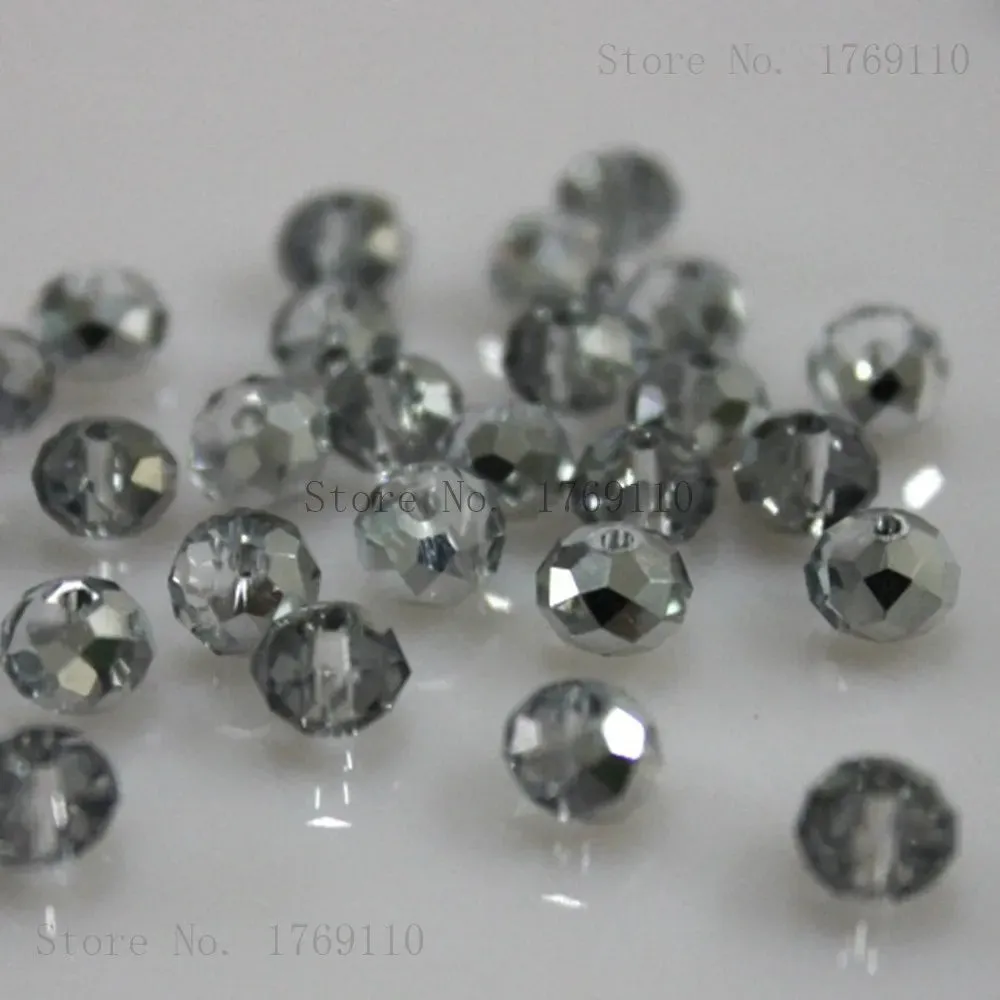 Crystal Glass Beads DIY For Making Bracelets Necklaces Loose Spacer Round Beads for Jewelry Making 50 Pack 125 Pack