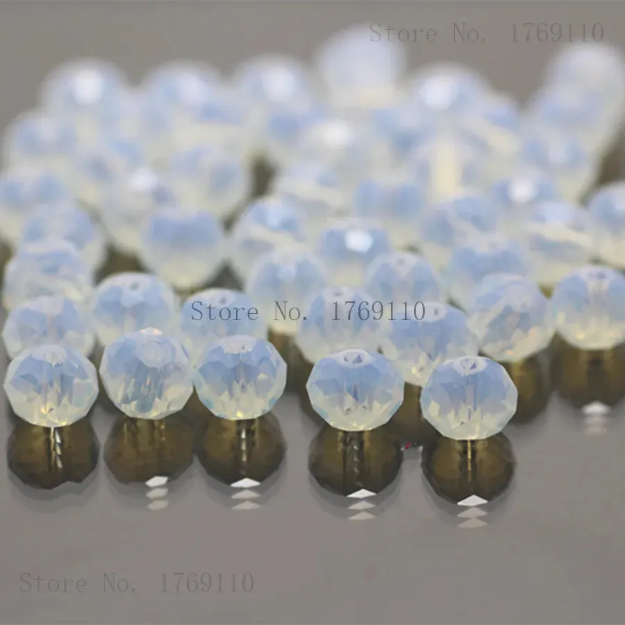 Crystal Glass Beads DIY For Making Bracelets Necklaces Loose Spacer Round Beads for Jewelry Making 50 Pack 125 Pack