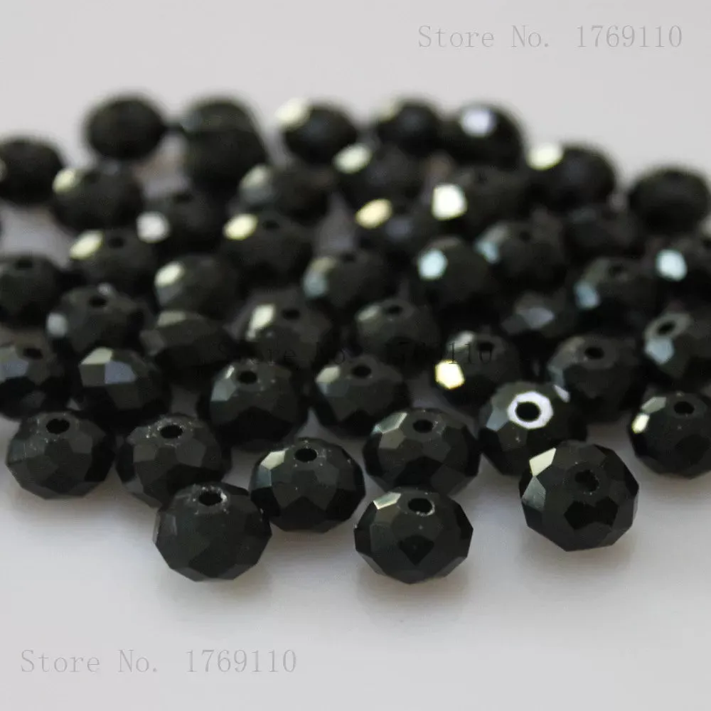 Crystal Glass Beads DIY For Making Bracelets Necklaces Loose Spacer Round Beads for Jewelry Making 50 Pack 125 Pack