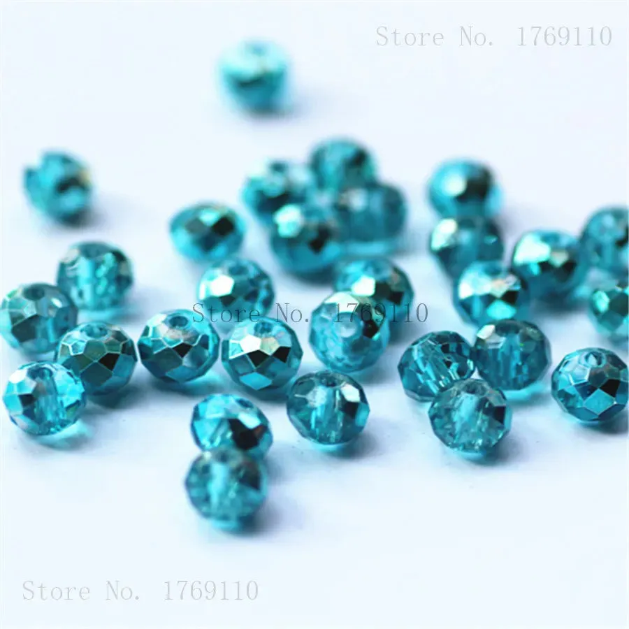 Crystal Glass Beads DIY For Making Bracelets Necklaces Loose Spacer Round Beads for Jewelry Making 50 Pack 125 Pack