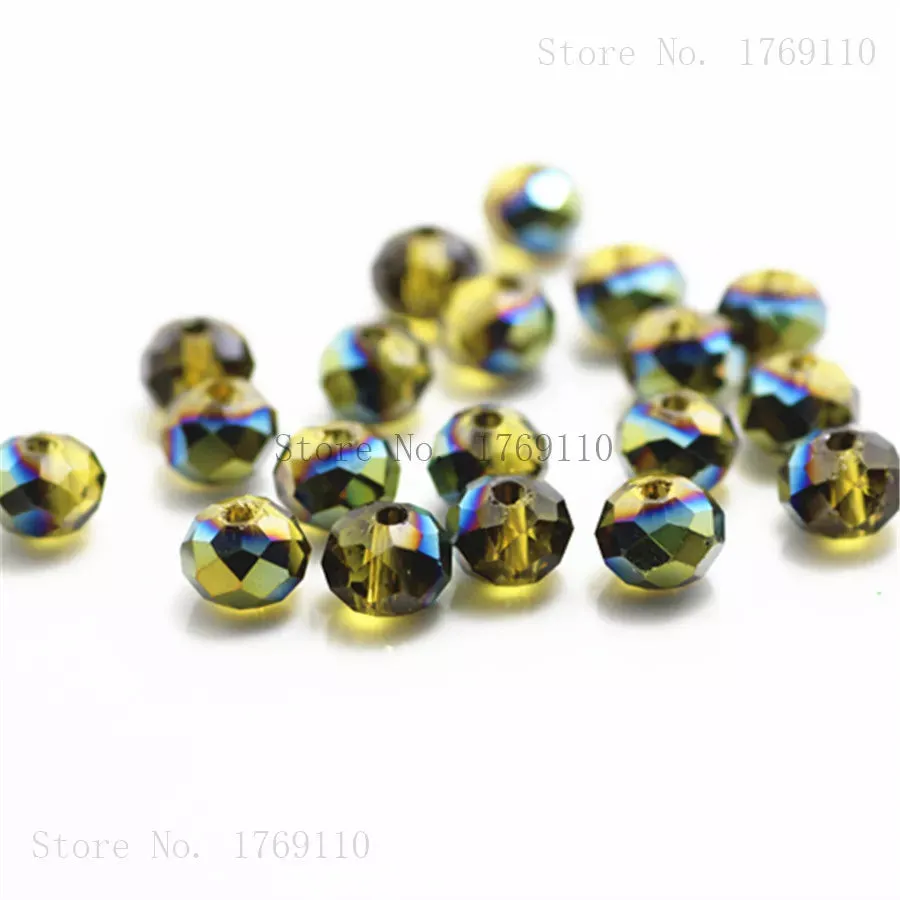 Crystal Glass Beads DIY For Making Bracelets Necklaces Loose Spacer Round Beads for Jewelry Making 50 Pack 125 Pack