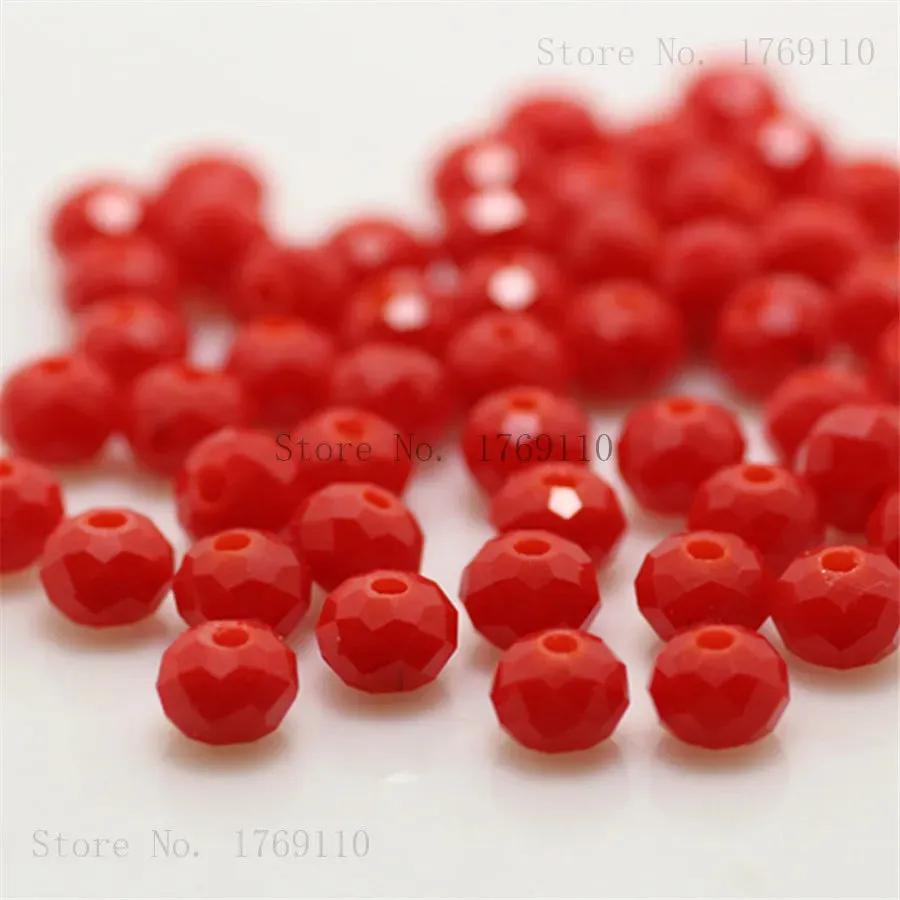 Crystal Glass Beads DIY For Making Bracelets Necklaces Loose Spacer Round Beads for Jewelry Making 50 Pack 125 Pack