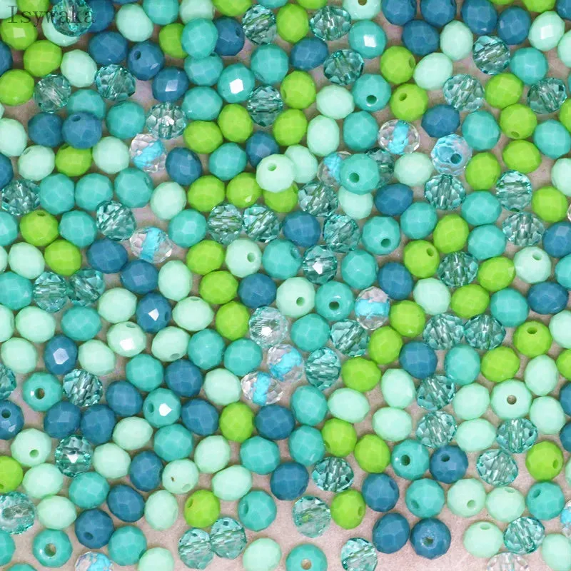 Crystal Glass Beads DIY For Making Bracelets Necklaces Loose Spacer Round Beads for Jewelry Making 50 Pack 125 Pack