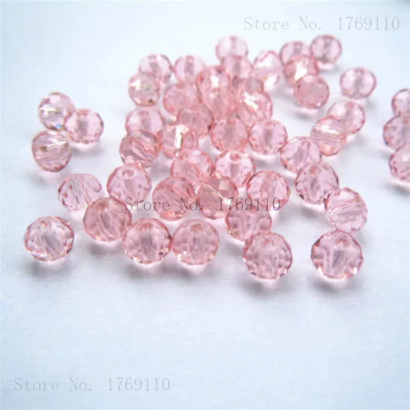 Crystal Glass Beads DIY For Making Bracelets Necklaces Loose Spacer Round Beads for Jewelry Making 50 Pack 125 Pack